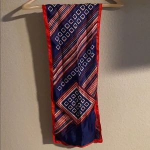 Red white and blue scarf
